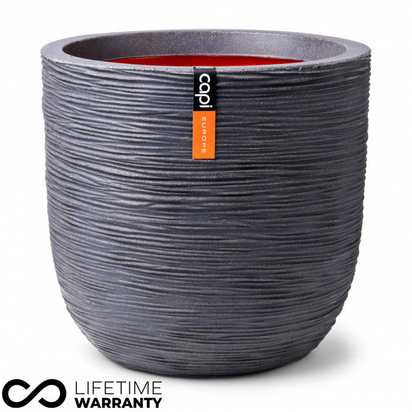 Nature Rib Egg Planter NL (Dark Grey) - 43cm Dia