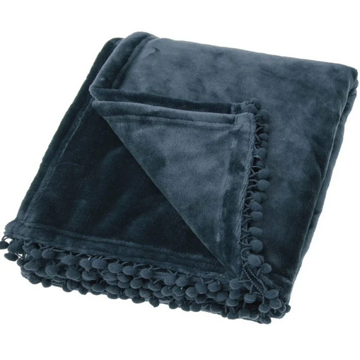 Cashmere Touch Throw - Slate Blue 130x170cm