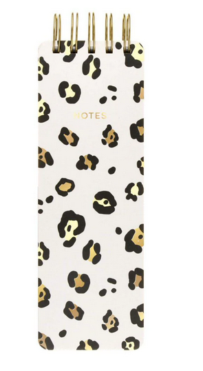 Spiral Memo Pad - Leopard Glitz
