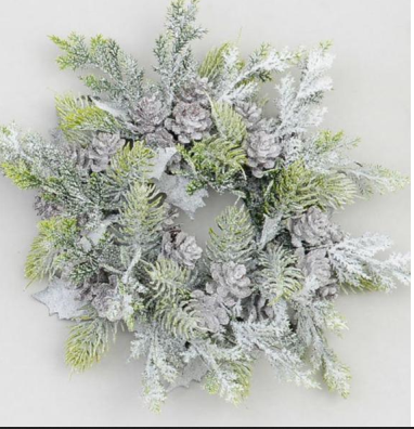 Frosted Cedar Cone Candle Ring