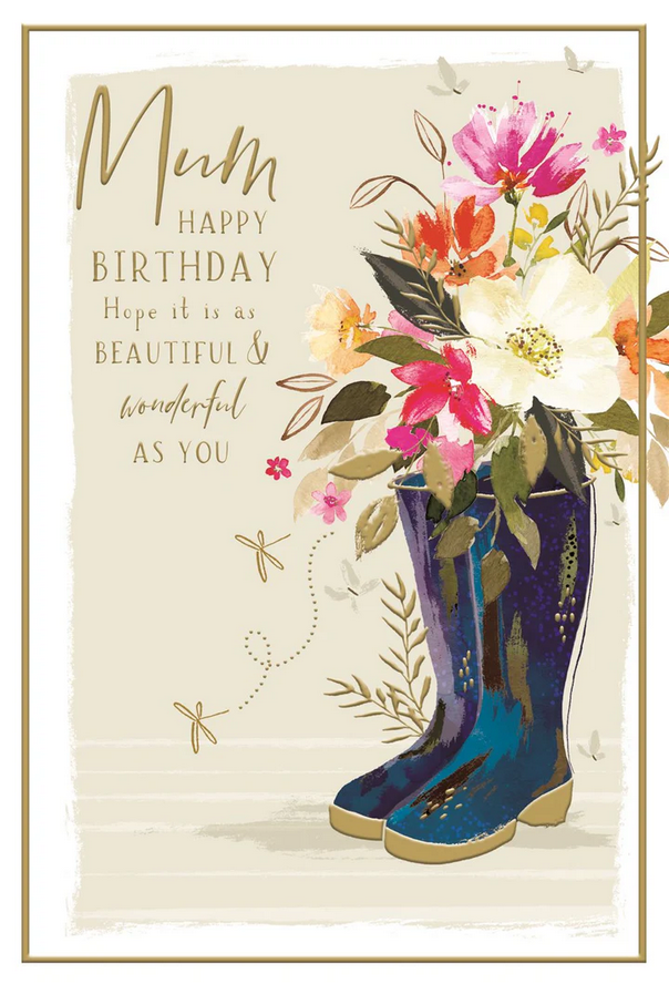 Birthday - Mum Wellies/Flowers