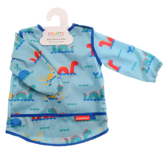 Coverall Feeding Bib - Sea Monsters