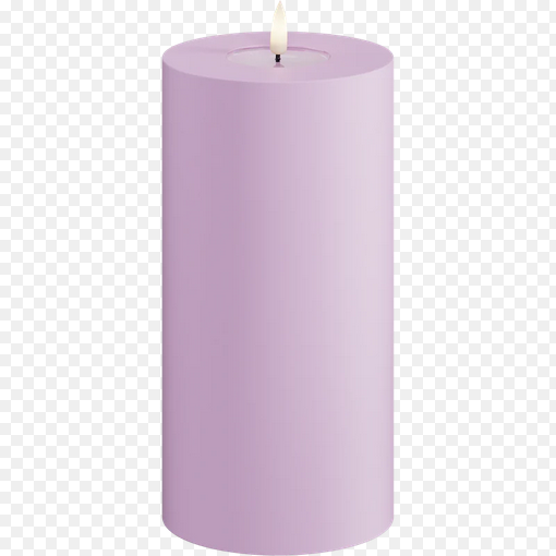 Lavender Outdoor LED Candle 10x20cm
