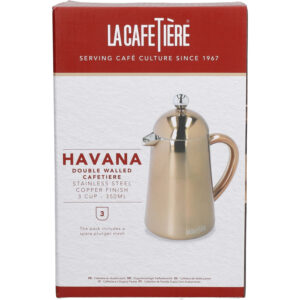 Havana Cafetiere 3 Cup - Copper