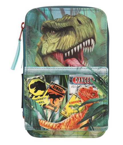 Dino World Triple Pencil Case - Danger