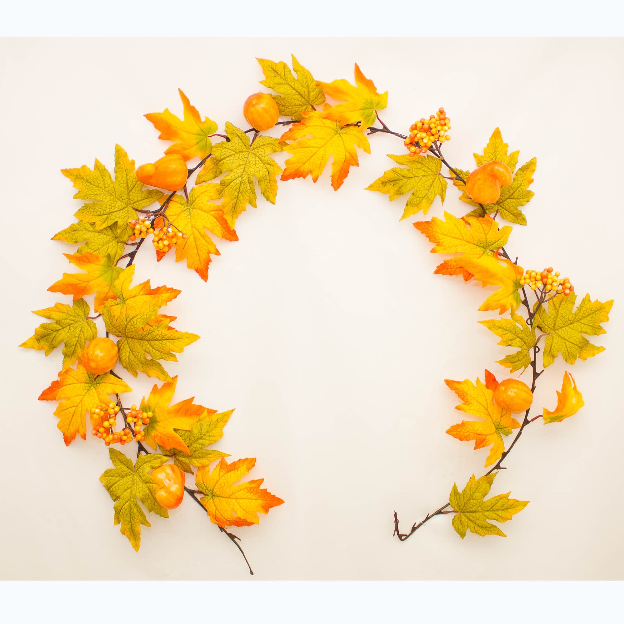 Berry Maple Pumpkin Garland 180cm