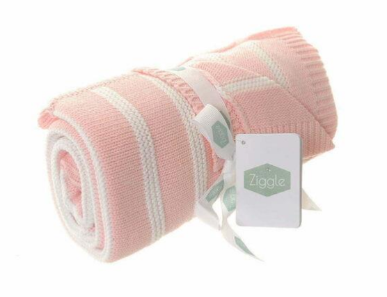 Pink & White Stripe Blanket
