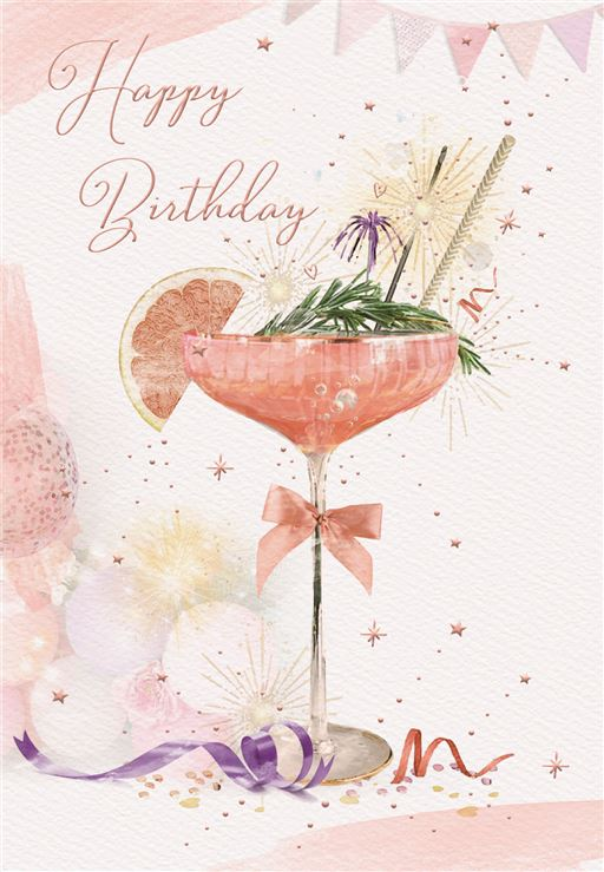 Birthday Card - Cocktail