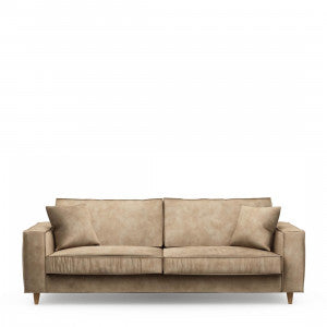 Kendall Sofa 3,5 Seater, velvet, golden beige