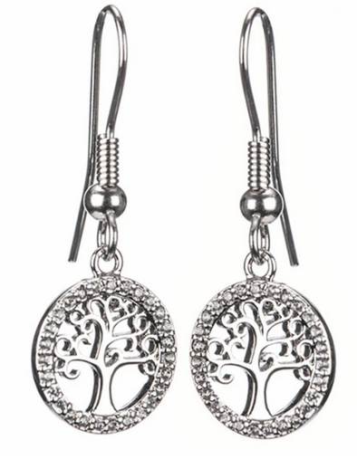 Silver Tree of Life Earrings