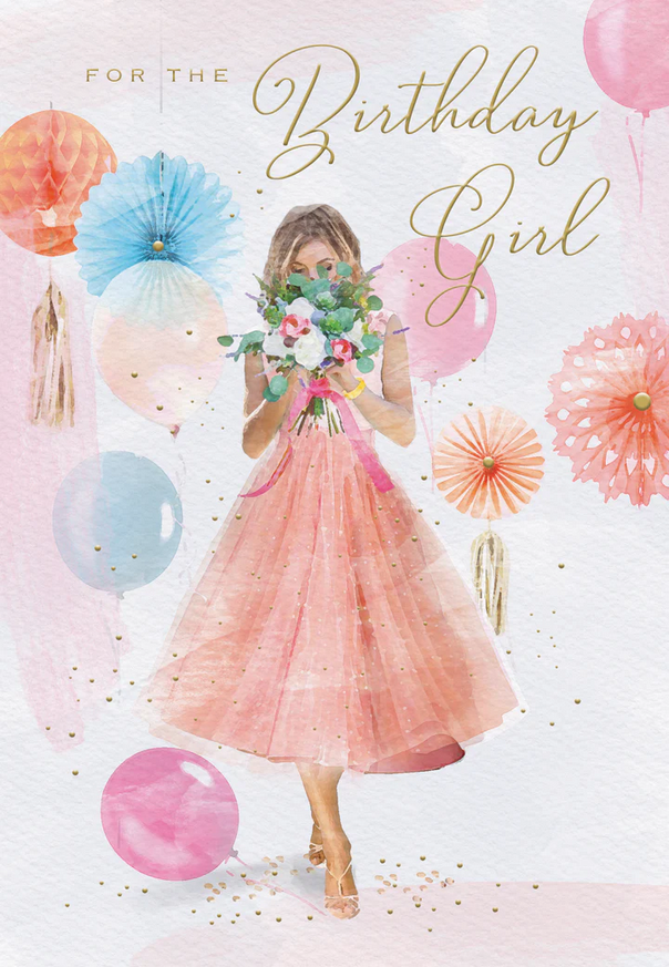 Birthday Card - Birthday Girl Pink