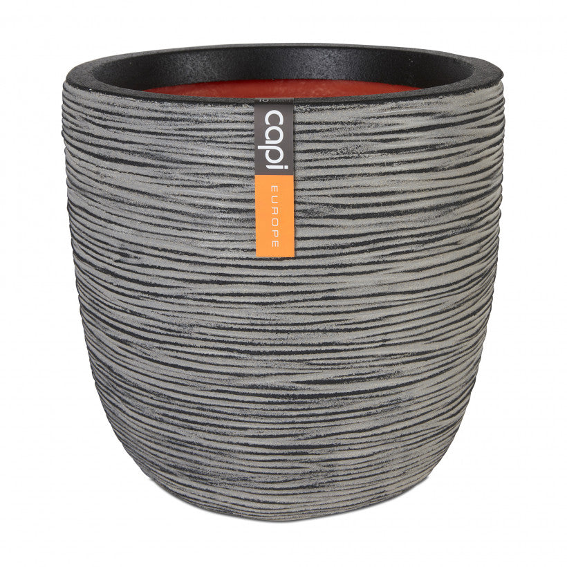 Nature Rib Egg Planter NL (Charcoal) - 43cm Dia