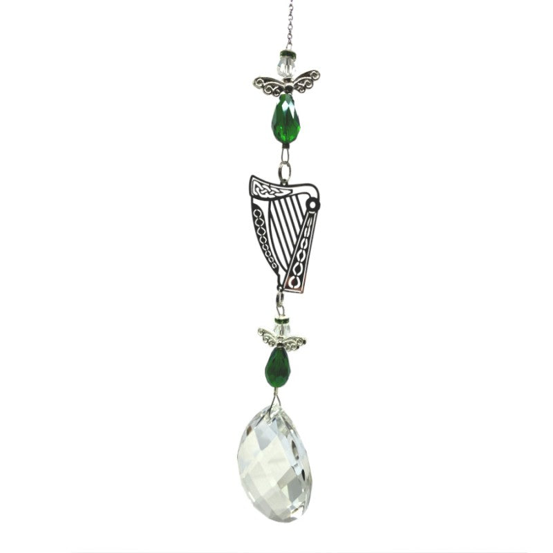 Crystal Pear Harp & 2 Angels 50mm