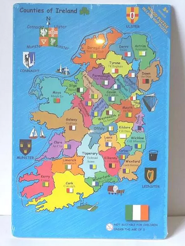Ireland Map Wooden Puzzle