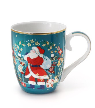 TC Christmas Mug - Santa w/Sack