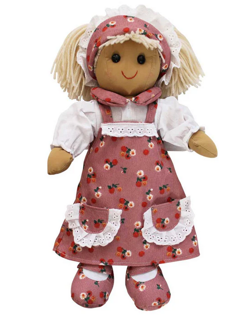 Rag Doll - Dark Pink Floral Cord Dress