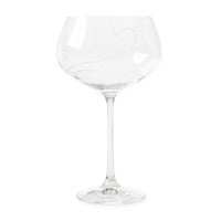 With Love Red Wine Glass