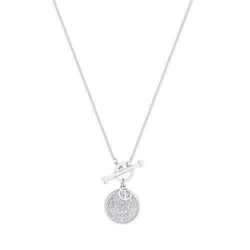 T-Bar Pendant Silver Pave Set