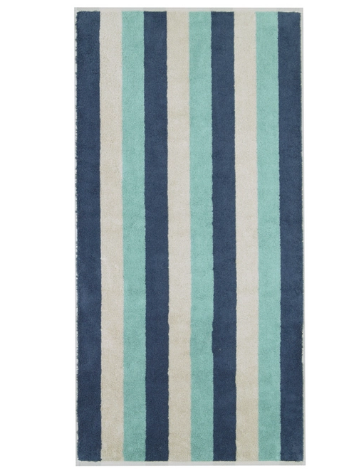 Cawo Towel - Teal Stripe