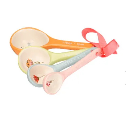 CK Ceramic Measuring Spoon Set - Painted Table