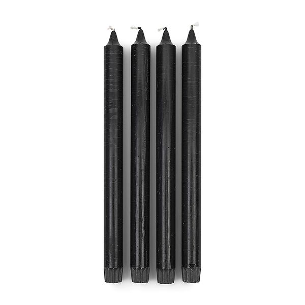 Dinner Candles ECO black 4pcs