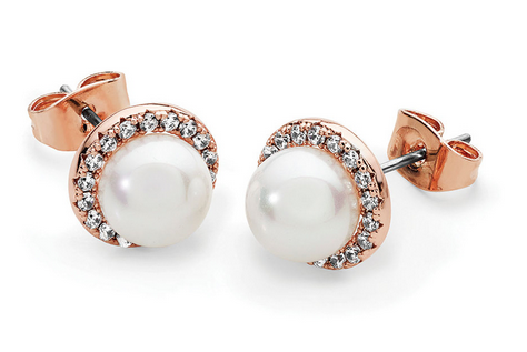 RG CZ Pearl Earrings