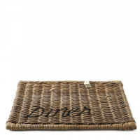 Rustic Rattan Placemat Diner black