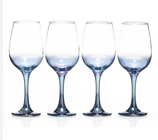 Grey Lustre WIne Glass Set/4