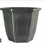 Estate Hexagon Planter 30cm - Silver