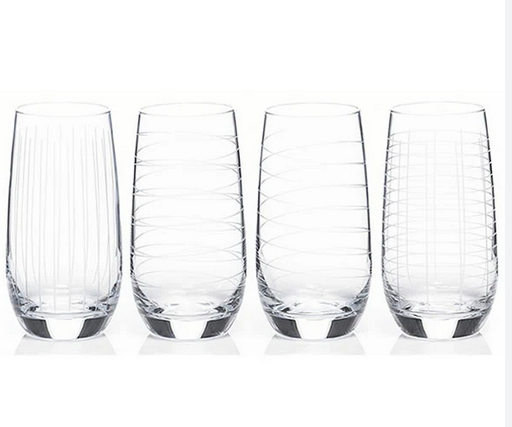 Clear Cut Hi-Ball Glass Set/4