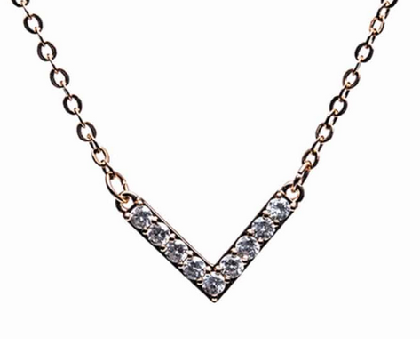 Rose Gold V Pendant