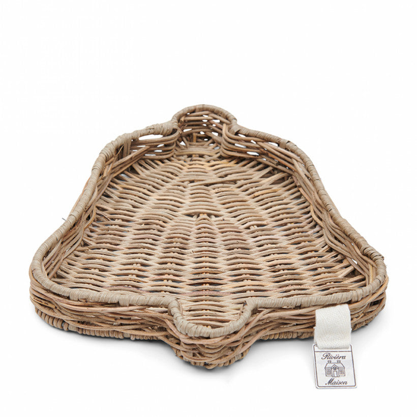 Rustic Rattan Bell Mini Tray