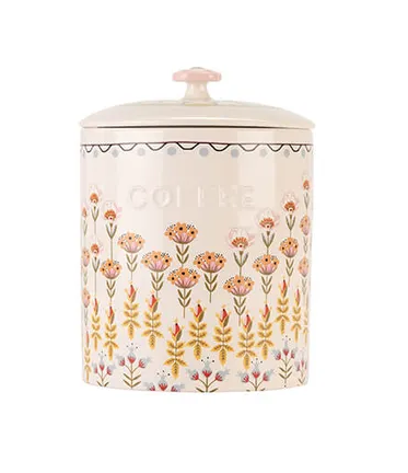 CK Ceramic Coffee Canister - Painted Table