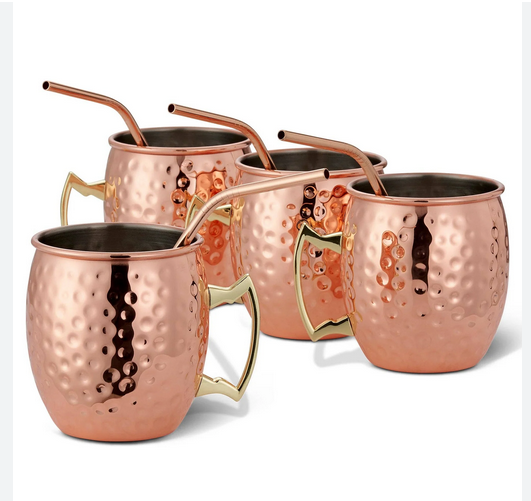 Moscow Mule Copper Mugs Set/4