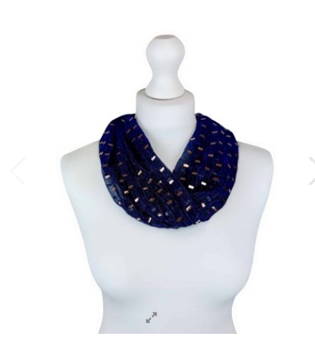 Magnetic Scarf - Crinkle Shapes Asstd Colours