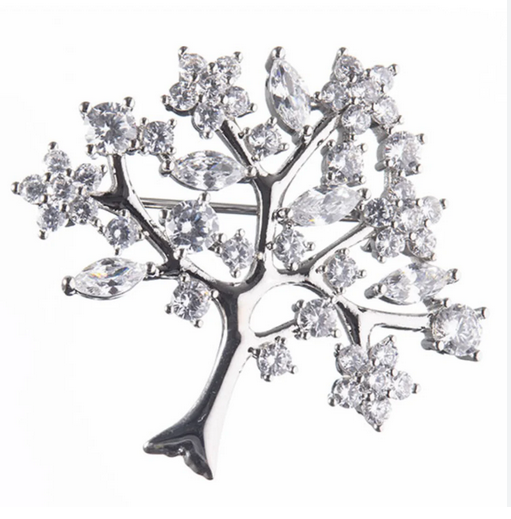 Silver Tree of Life Brooch