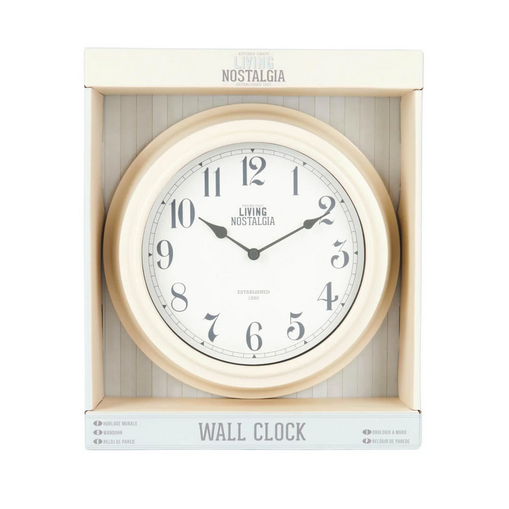 LN Wall Clock Cream