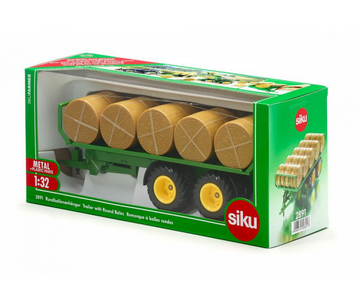 Trailer with Round Bales