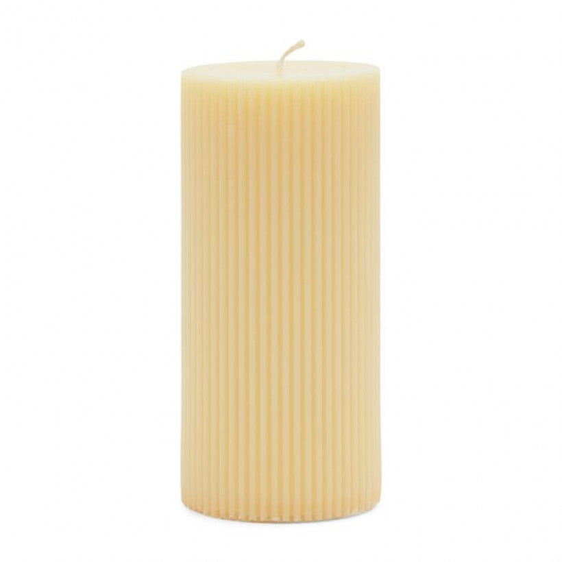 Pillar Candle Rib yellow 7x15