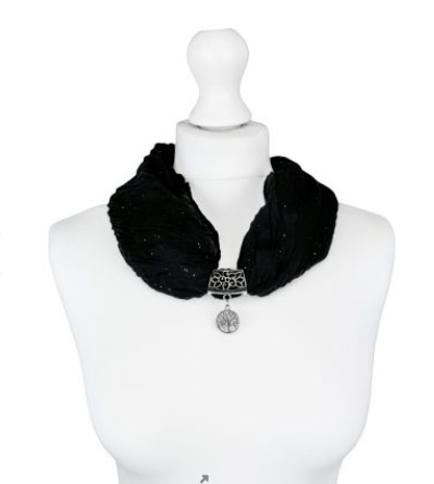 Magnetic Scarf - Plain Crinkle Pendant
