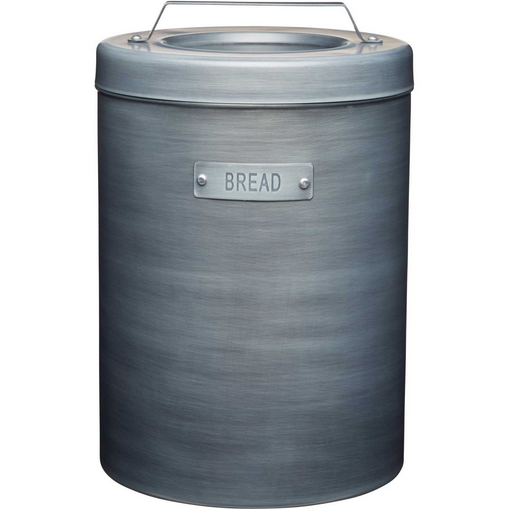 IND Bread Bin Steel Grey 34X23cm