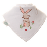 Bunny Print White Bib