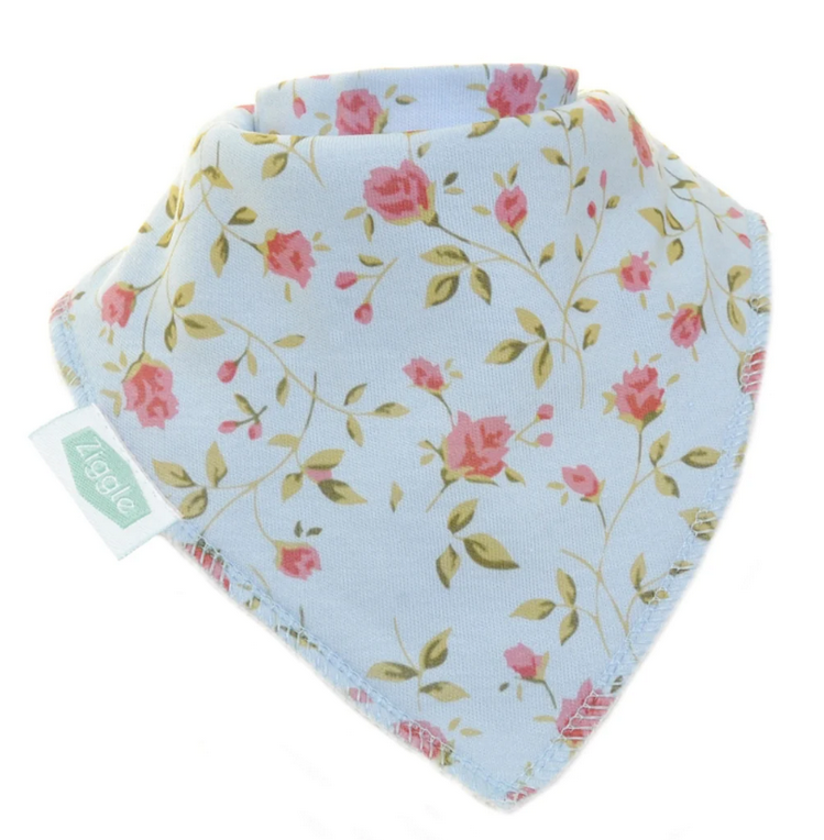 Vintage Blue Rose Bib
