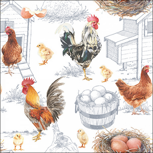 Paper Napkins - Chicken Farm