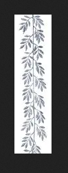 Glitter Leaf Garland 1.8M - Silver