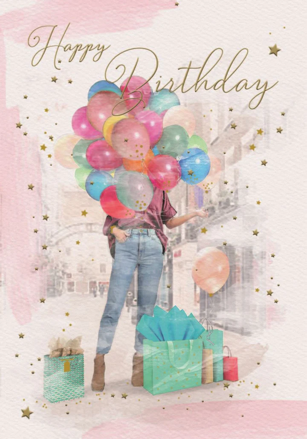 Birthday Card - Balloons