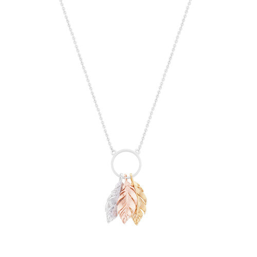 Three Tone Feather & Circle