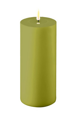 Green Outdoor LED Candle 10x20cm
