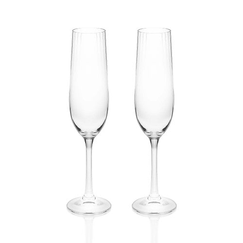 Ripple Champagne Glasses S/2