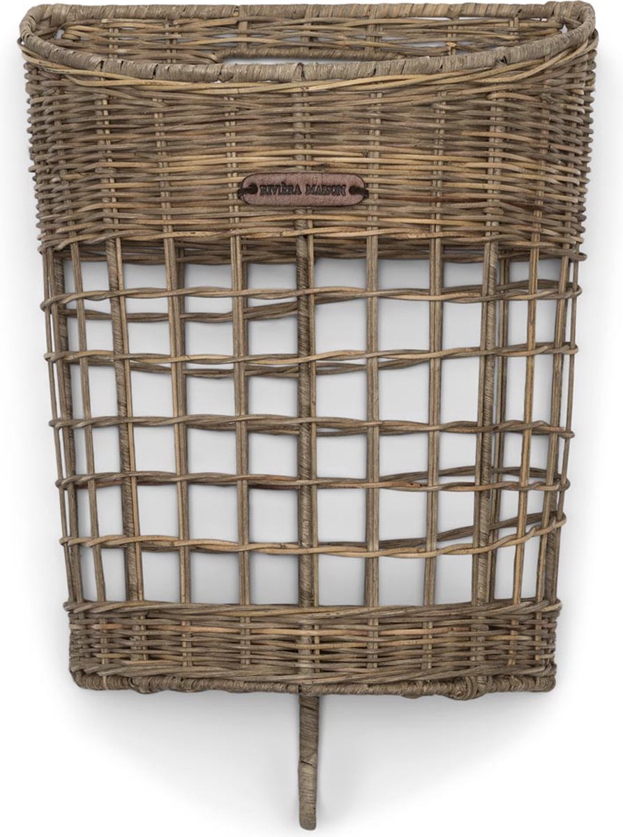 Rustic Rattan Pretty Single Basket With Hook
